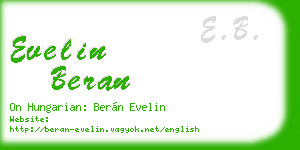 evelin beran business card